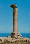 Colonne du temple grec d'Hera Lacina à Crotone
