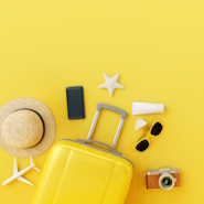 UNINE_FSE_pause_estivale_teaser.jpg (Flat,Lay,Yellow,Suitcase,With,Traveler,Accessories,On...